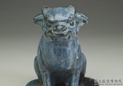 图片[3]-Dog-shaped planter, Shiwan ware, jun glaze-China Archive